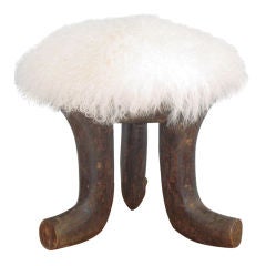 An Oromo Carved Wood Stool