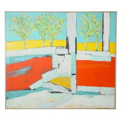 60's American Abstract Oil on Canvas "Untitled"