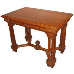 Russian Circassion Walnut Center Table, Circa 1860, by A. Smitt