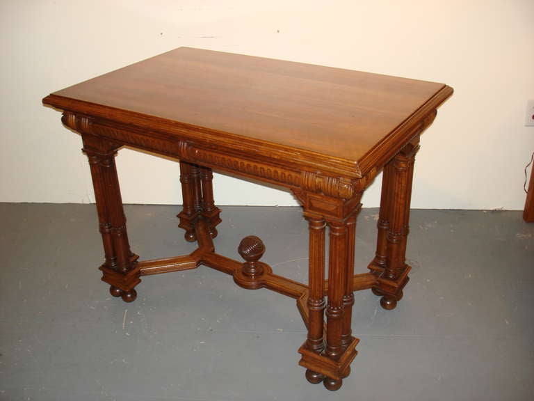 Russian Circassion Walnut Center Table, Circa 1860, by A. Smitt