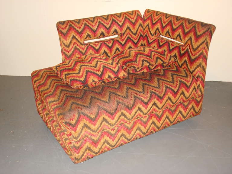 Modern Upholstered Corner Loveseat, Grosfeld House
