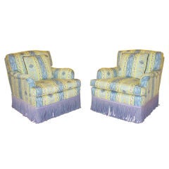 A Pair of Modern Upholstered Club Chairs, by Donghia