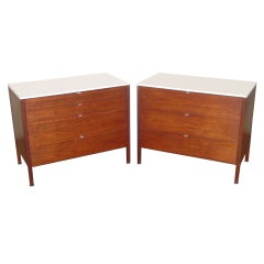 A Matched Pair of Walnut Chests of Drawers, Ny Knoll