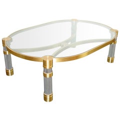 A Bronze and Steel Coffee Table, by Ron Seff