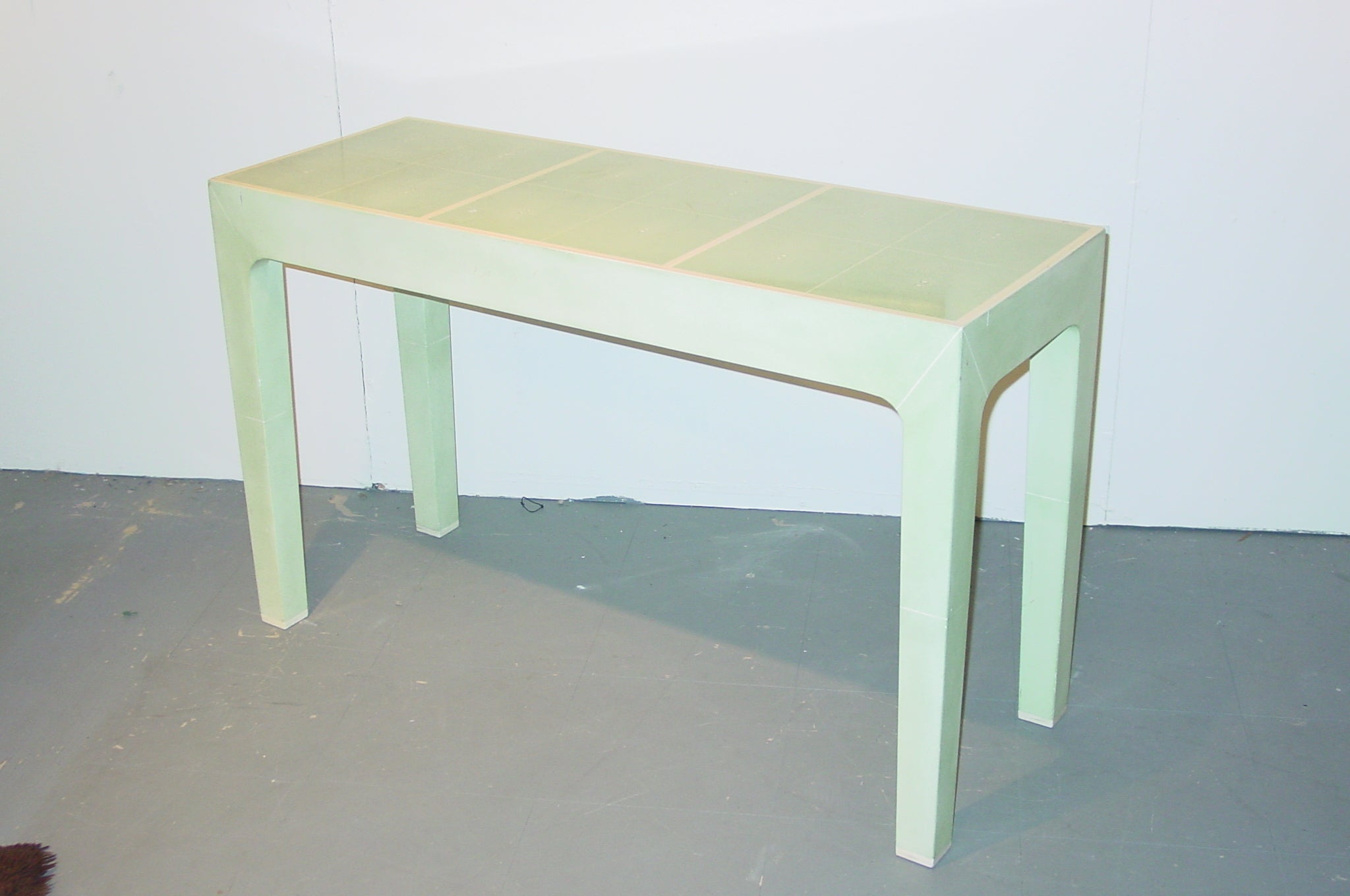 A Faux Ivory and Shagreen Lacquered Side Table by Karl Springer