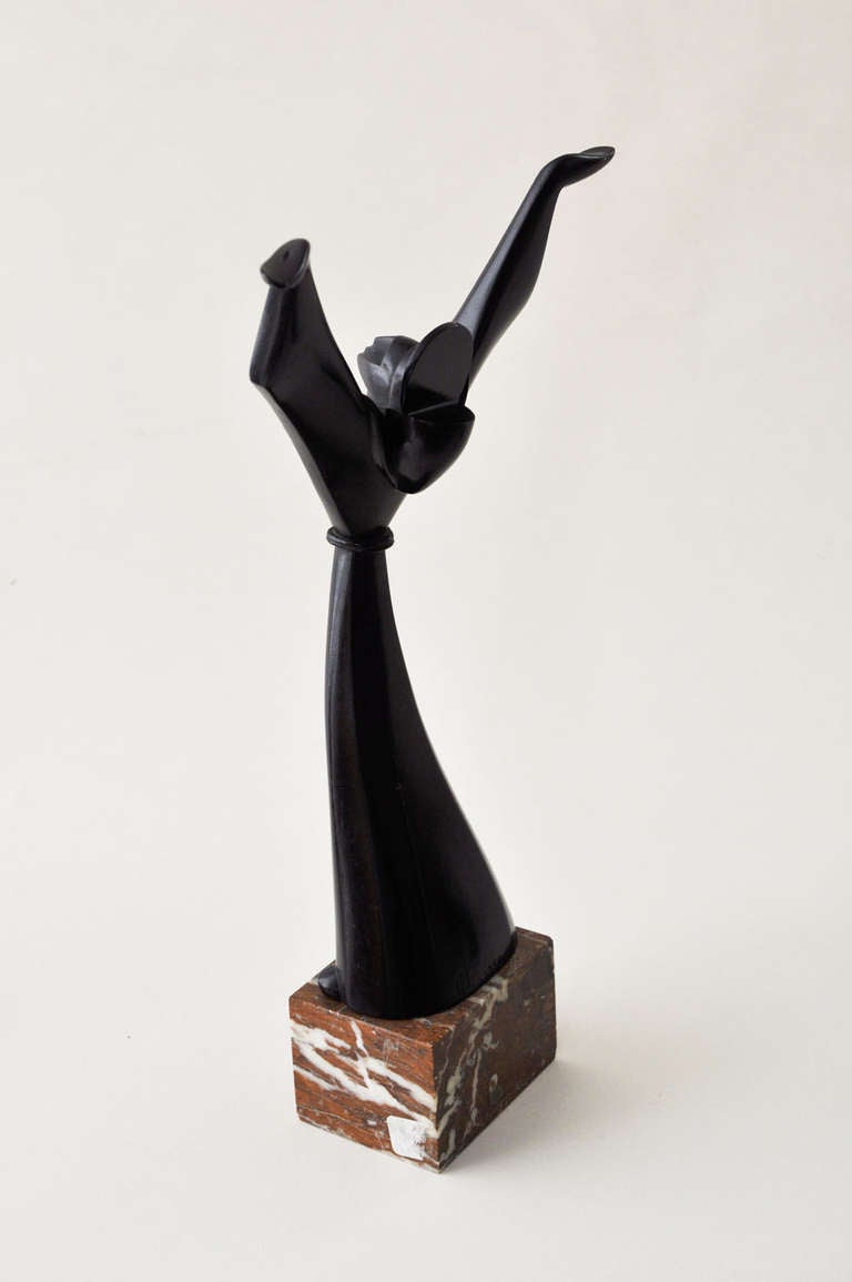 French Cubist Bronze by Ferdinand Parpan In Good Condition For Sale In Bridgewater, CT