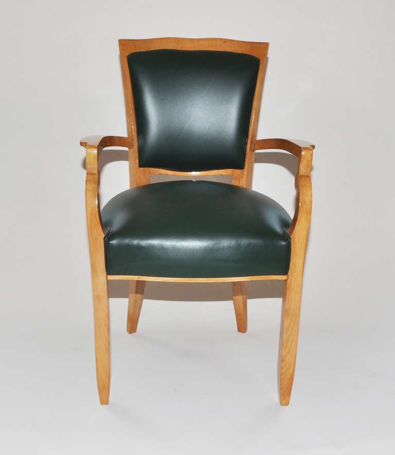 Set of Six Ocean Liner Armchairs by Jules Leleu In Good Condition For Sale In Bridgewater, CT