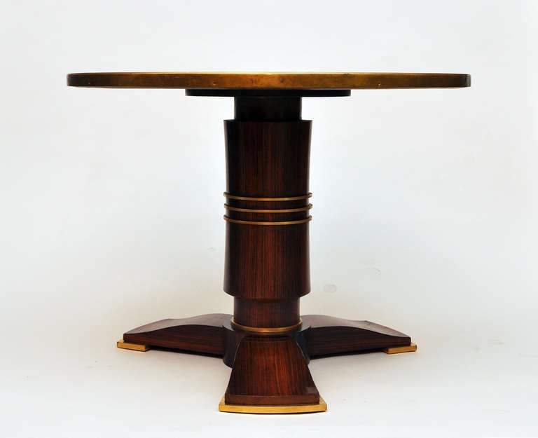 French Rare Modernist Coffee Table by Jules Leleu