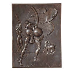 Dali Silvered Bronze Panel "Centaurus"