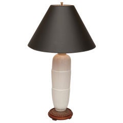 Swedish Raku Glazed Moderne Lamp