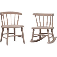 Vintage Child's Spindle Back Chairs