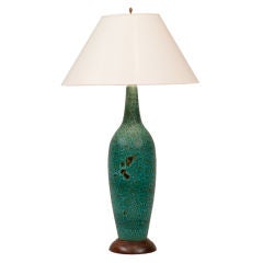 Aqua Green Lava Glazed Lamp