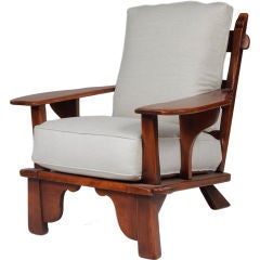 Vintage Maple Paddle Arm Chair