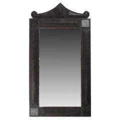 Chip Carved Mirror with Pagoda Pediment