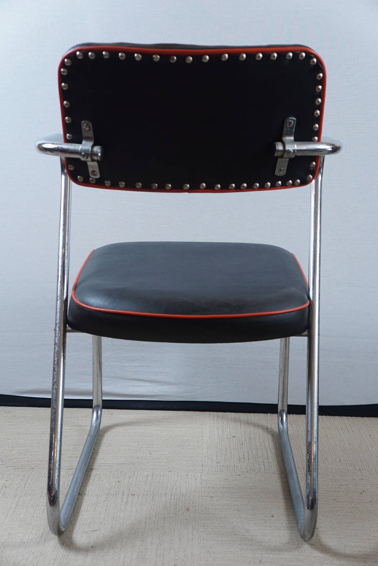 American Pair of Royalchrome Z Chairs by Gilbert Rohde for Royal Metal Co. For Sale