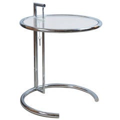 Eileen Gray Chrome and Glass Table