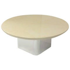 Karl Springer Inspired Parchment Coffee or Dining Table