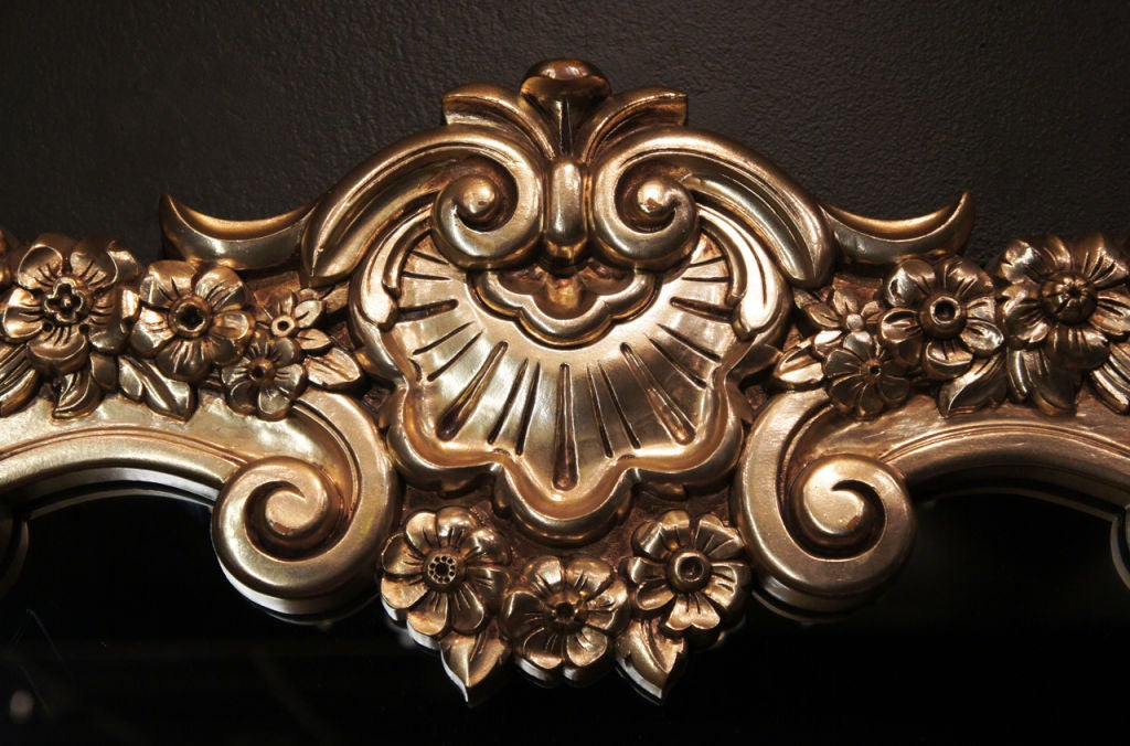American Hollywood Rococo Gilt Mirror
