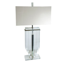 Lucite Table Lamp in Karl Springer Style
