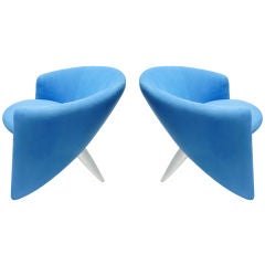 Pair of Azure Armchairs