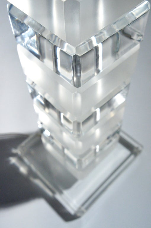 American Lucite Table Lamp For Sale