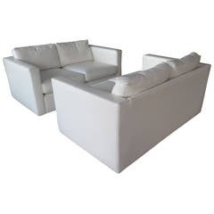 Pair of Classic Minimalist Milo Baughman Settees