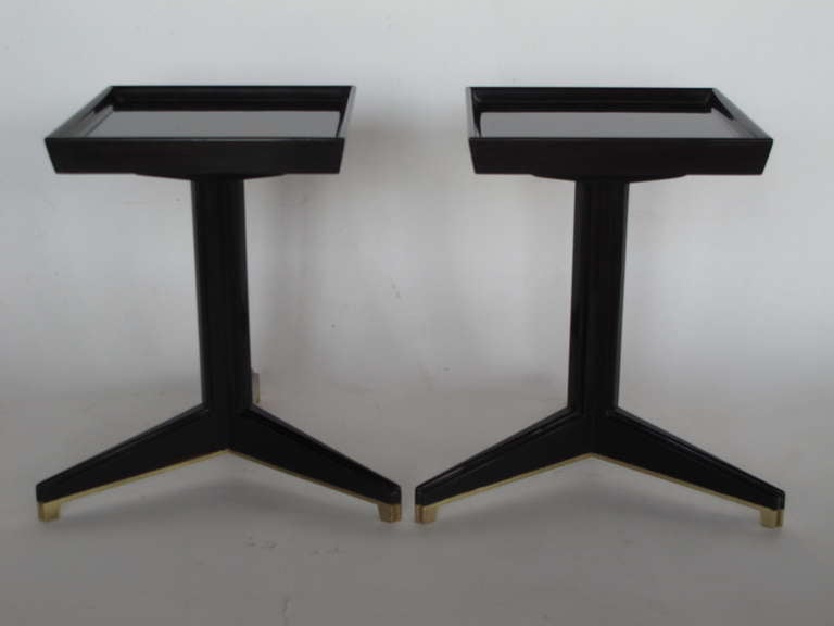 A Pair of Edward Wormley Dunbar Drink Stands