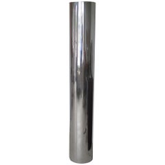 Vintage Unusual Polished Aluminum Tubular Floor Lamp