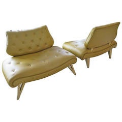 Pair of Elegant Hollywood Regency Settees