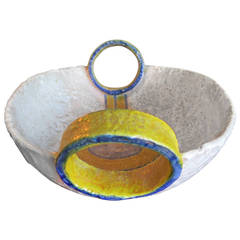 Unusual Ceramic Vessel by Raymor, Italy 6