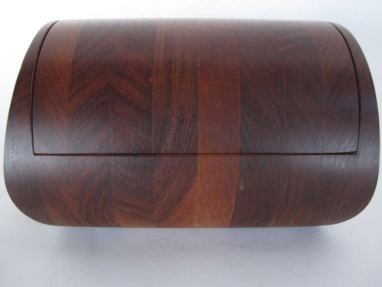 A rare walnut box by J.Muckey-a craftsman active in the 1970's.