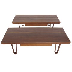 A Pair of Edward Wormley Dunbar Long John Benches