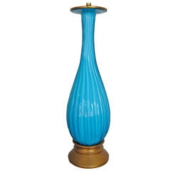 Classic Marbro Turquoise Venetian Lamp 5