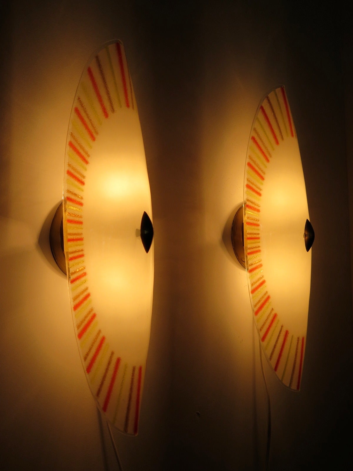 American Pair of Modernist Sconces by Lightolier