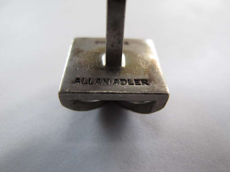 Sterling Silver Allan Adler Sterling Cufflinks For Sale
