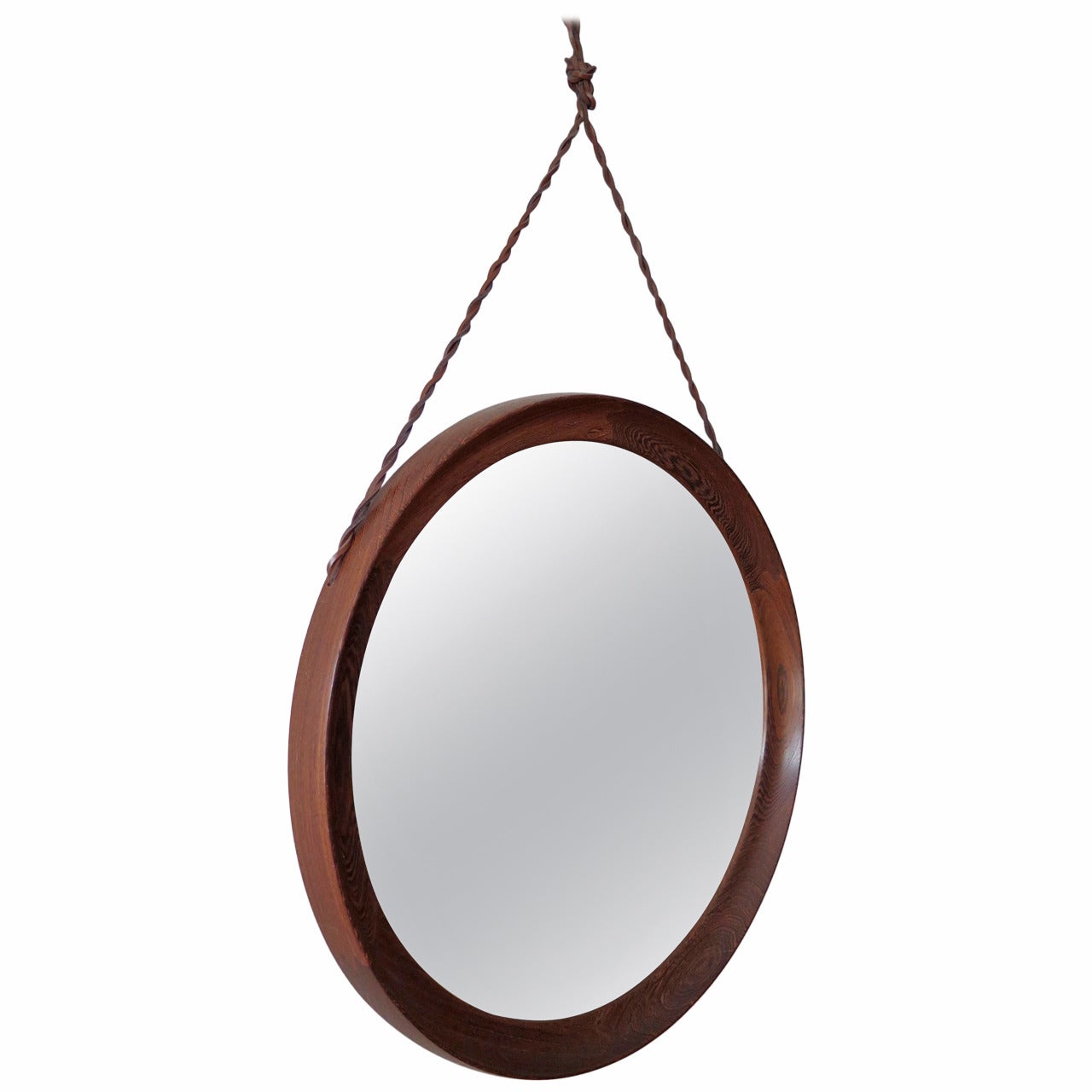 Round Rosewood Mirror by Uno & Osten Kristiansson