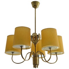 Paavo Tynell Five-Arm Chandelier