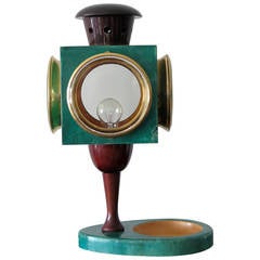 Aldo Tura Goatskin Lantern Lamp 6