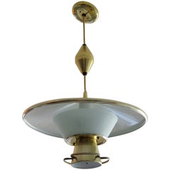 Modern American Adjustable Height Chandelier