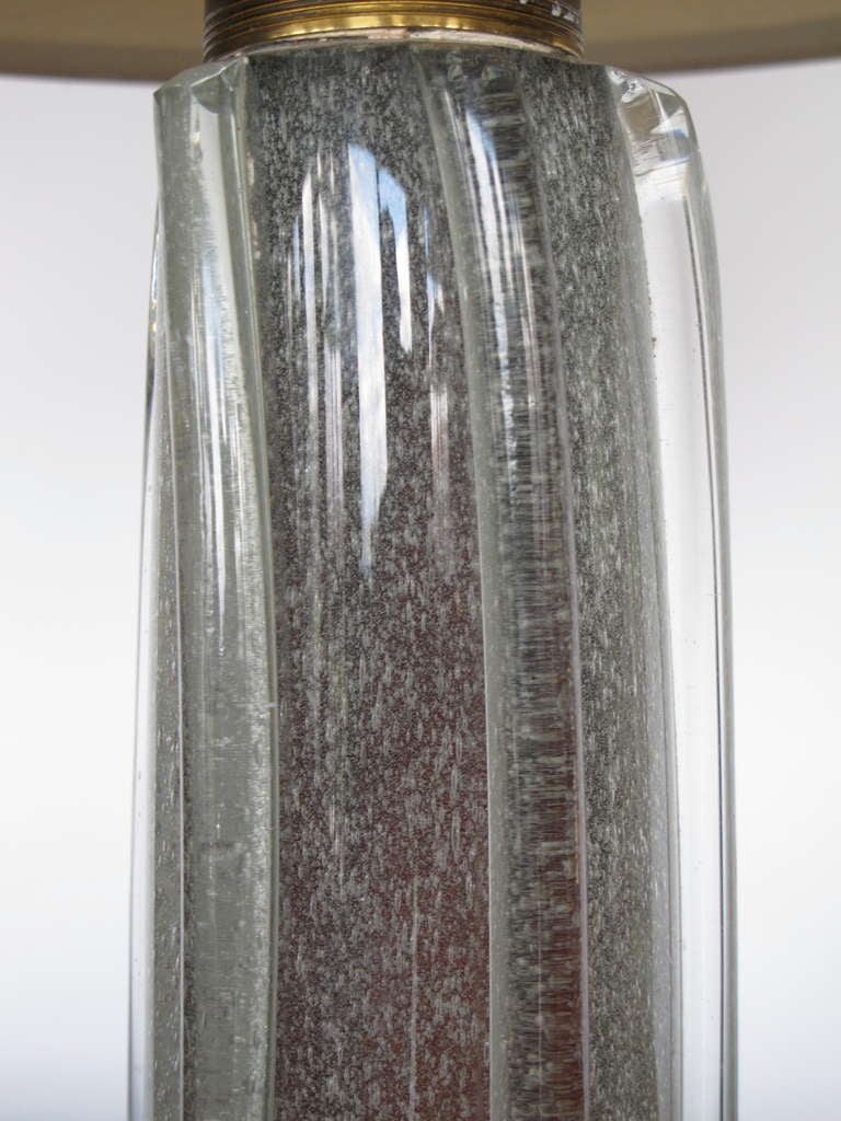 Mid-20th Century Elegant Glass Table Lamp by Seguso For Sale