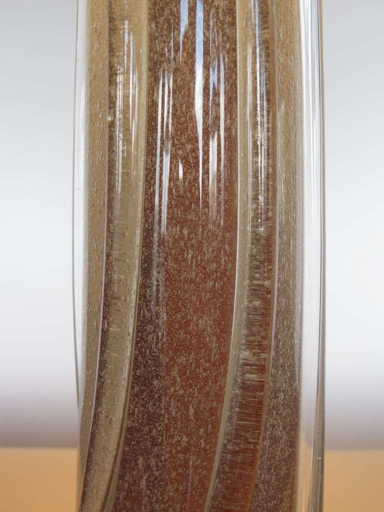Italian Elegant Glass Table Lamp by Seguso For Sale