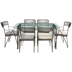 Maurizio Tempestini for Salterini Patio Dining Set in Bronze Finish