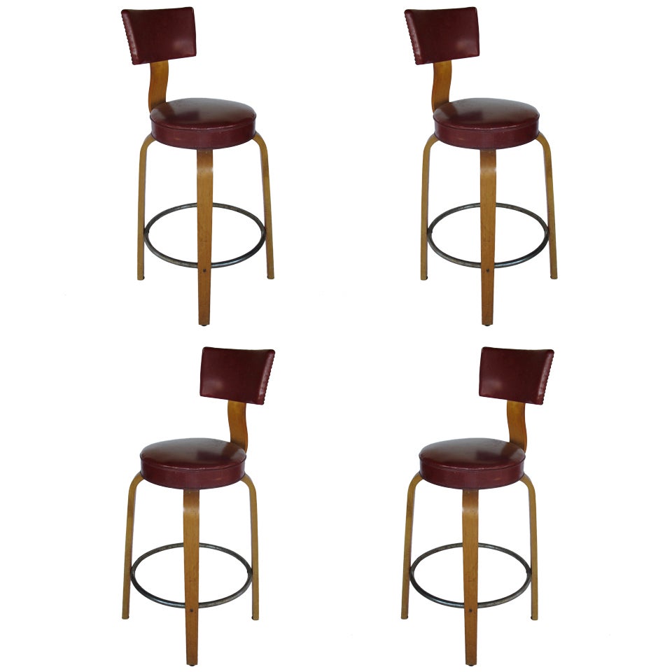 A Set of Bar Stools By Thonet