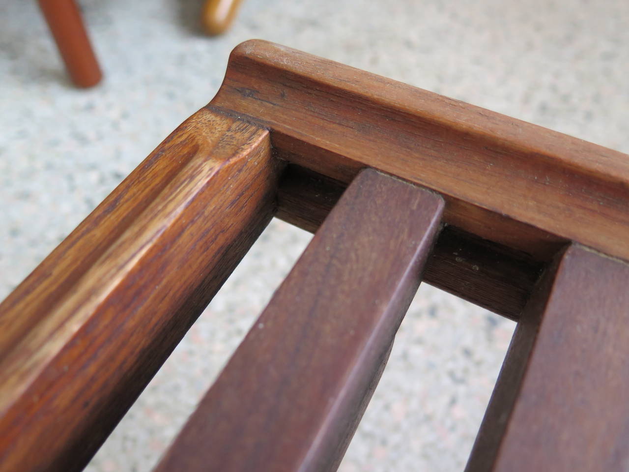 Mid-Century Modern Danish Modern Slat Bench in Teak