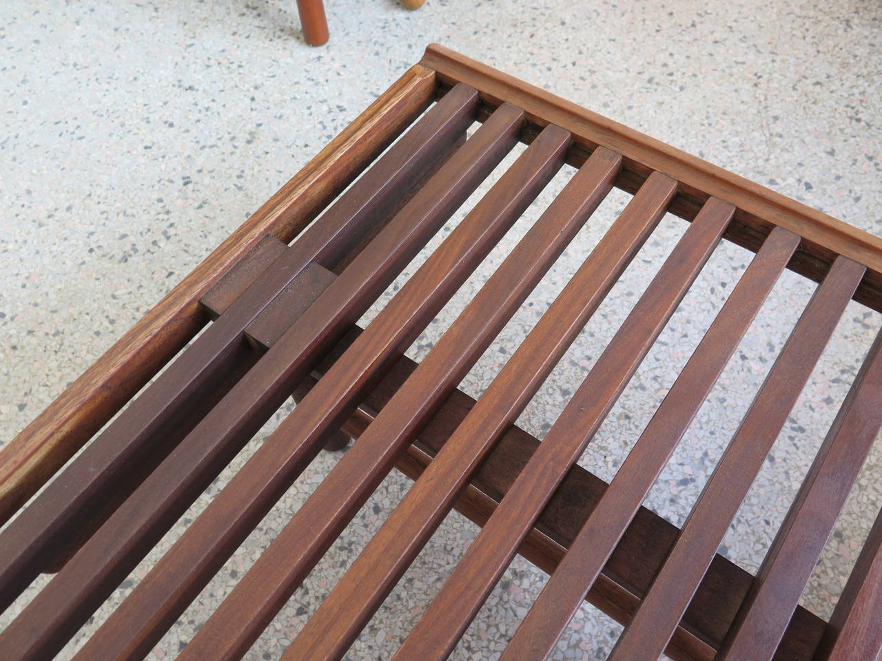 danish slatted bench