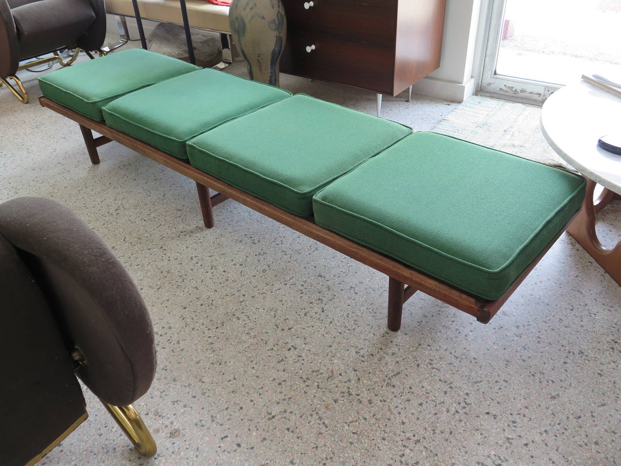 Mid-20th Century Danish Modern Slat Bench in Teak