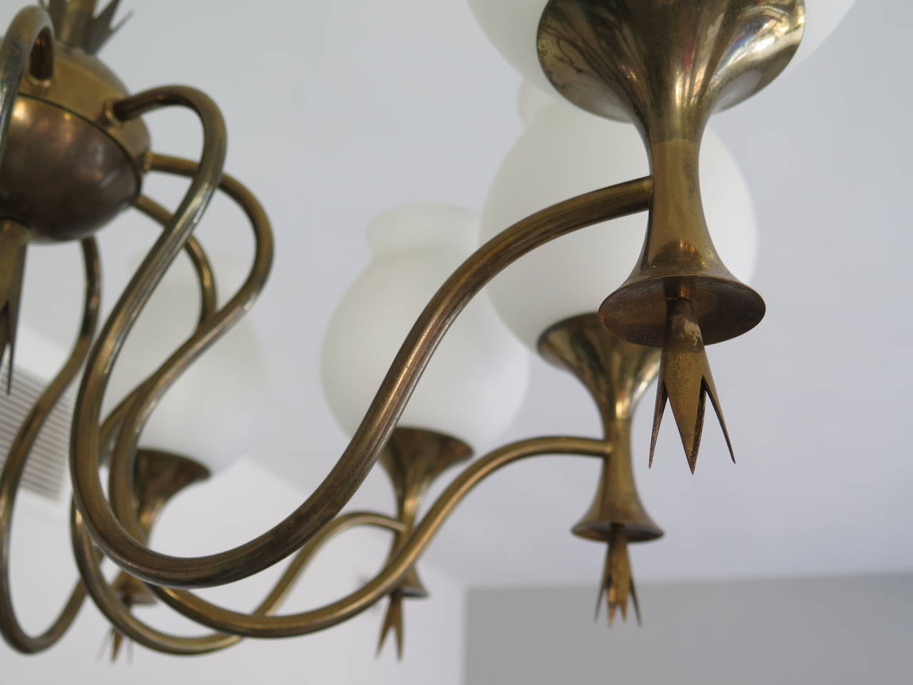 Italian Elegant Chandelier by Angelo Lelii for Arredoluce, Italy, circa 1956 For Sale