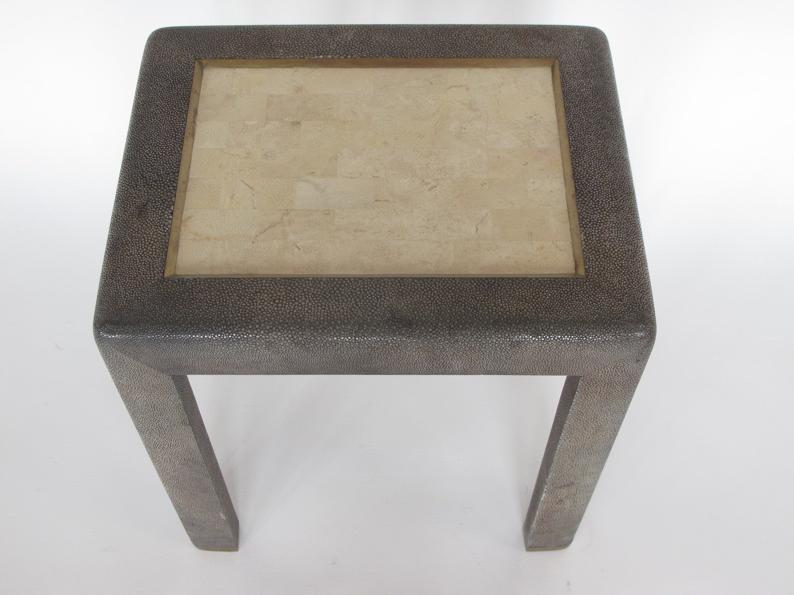 Elegant Table by Maitland-Smith In Shagreen and Tessellated Stone