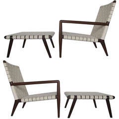 A Pair of T.H.Robsjohn-Gibbings Classic Long Arm Chairs