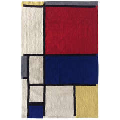 Mondrian Hand-Hooked Rug by Louis H.Guidetti 2